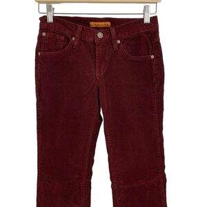 James Cured By Seun burgundy BOOTCUT CORDUROYS pants Size 24